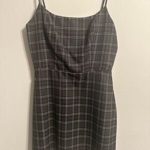 Reformation Black and White Plaid Dress
